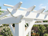 Stratford | 16x12 Steel Pergola – White angle 6