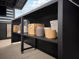 Langston | Covered Appliance-Ready Outdoor Kitchen with Refrigerator & Sink angle 16