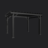 Stratford | 12x10 Steel Pergola – Black angle 14