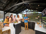 Langston | Covered Walk-In Outdoor Kitchen with Built-In Grill & Pizza Oven angle 31