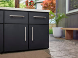 Emory | Corner Outdoor Kitchen Island with Bar Seating & Built-In Grill – Left angle 13