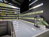 Langston | Covered Appliance-Ready Outdoor Kitchen with Refrigerator & Sink angle 12