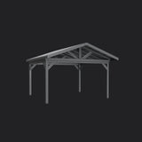 Lancaster | 14x14 Steel Gazebo with Gable Roof angle 12