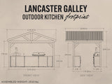 Lancaster | Galley Outdoor Kitchen with Built-In Grill & Pizza Oven angle 2