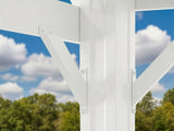 Stratford | 16x12 Steel Pergola – White angle 5