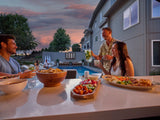 Lancaster | Galley Outdoor Kitchen with Built-In Grill & Pizza Oven angle 25