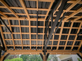 Lodge | 16x14 Cedar and Steel Gazebo with Steel Roof angle 7