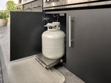 Lancaster | Galley Outdoor Kitchen with Built-In Grill & Pizza Oven angle 21