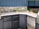 Emory | Corner Outdoor Kitchen Island with Built-In Grill & Pizza Oven angle 15