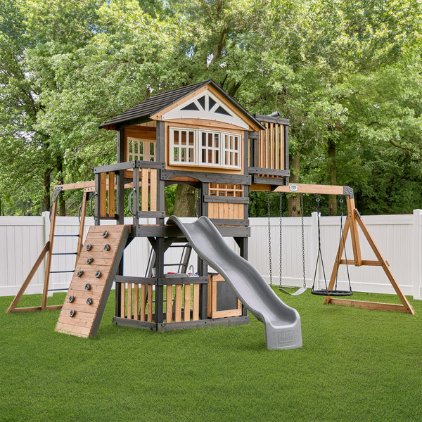 Rosewood Falls Swing Set View 2 - Noxmow Official Hardware