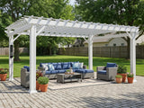 Stratford | 16x12 Steel Pergola – White angle 1