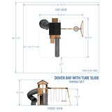 Dover Bay Swing Set with Tube Slide angle 3