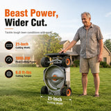 Mowrator S1 4WD 85% Slope Remote Control Lawn Mower | Wide Wheel Edition angle 4