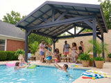 Lancaster | 14x14 Steel Gazebo with Gable Roof angle 10