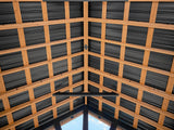Lodge | 14x12 Cedar and Steel Gazebo with Steel Roof angle 8