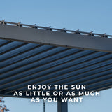 10x10 Sarasota Steel Louvered Pergola angle 4
