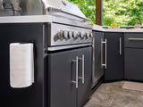 Emory | Corner Outdoor Kitchen Island with Bar Seating & Built-In Grill – Left angle 16