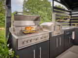 Langston | Covered Walk-In Outdoor Kitchen with Built-In Grill & Pizza Oven angle 6