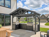 Lancaster | L-Shape Outdoor Kitchen with Built-In Grill & Pizza Oven angle 3