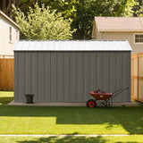 Patiowell 10x12 Metal Shed with Vents, Gray angle 7