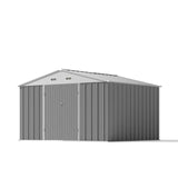 Patiowell 10x8 Metal Shed with Weather Resistance, Gray angle 1