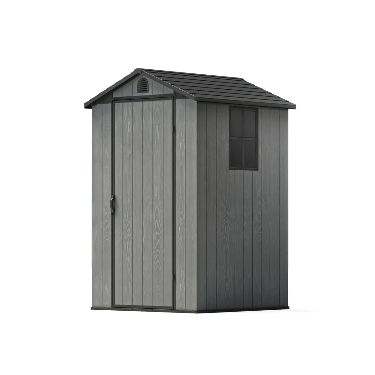 Patiowell Fit-it 4x4 Plastic Storage Garden Shed, Dark Gray - Noxmow Official Hardware