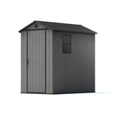 Patiowell Fit-it 4x6 Plastic Storage Shed for Bike, Dark Gray angle 1