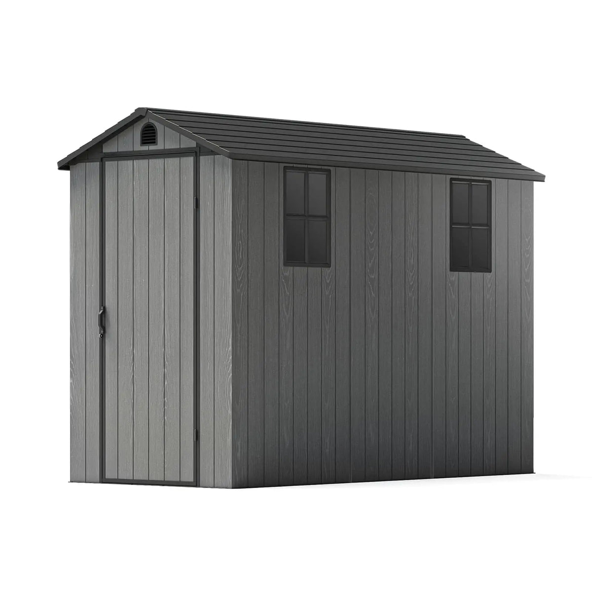 Patiowell 4x8 Plastic Storage Shed, Dark Gray - Noxmow Official Hardware