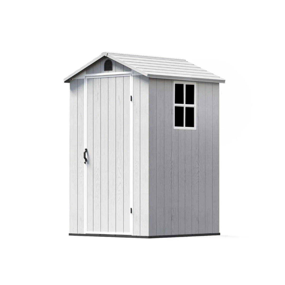 Patiowell 4x4 Plastic Storage Garden Shed, Gray White - Noxmow Official Hardware
