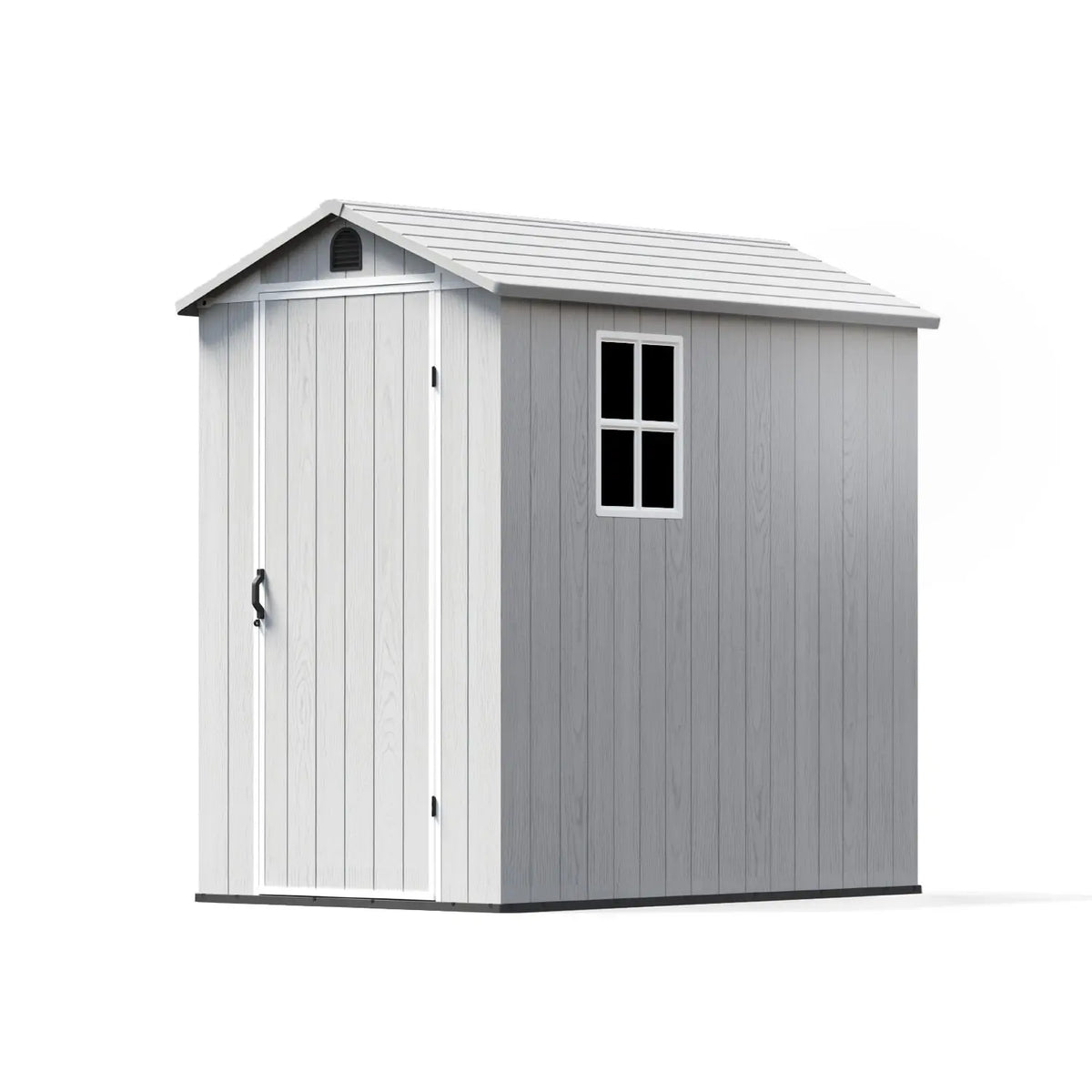 Patiowell 4x6 Plastic Storage Shed for Bike, Light Gray - Noxmow Official Hardware