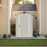 Patiowell Fit-it 4x8 Plastic Storage with Floor, Gray angle 10