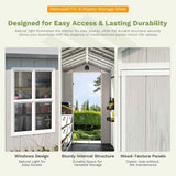 Patiowell 4x4 Plastic Storage Garden Shed, Gray White angle 6