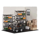 Kick-it 8x6 Plastic Storage Shed with Floor, Gray & Beige angle 10