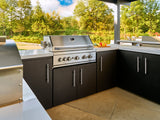 Edgemont Bay | U-Shape Outdoor Kitchen with Bar Seating, Grill & Pizza Oven angle 27