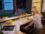 Emory | Corner Outdoor Kitchen Island with Bar Seating & Built-In Grill – Left angle 24