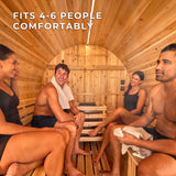 Paxton Outdoor Barrel Sauna – 4-6 Person angle 9