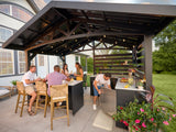 Langston | Covered Appliance-Ready Outdoor Kitchen with Refrigerator & Sink angle 20