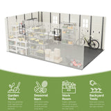 Patiowell 10x14 ft Kick-it Plastic Storage Shed with Skylight & Windows angle 7