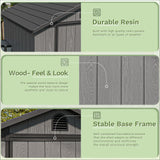 Patiowell Fit-it 4x4 Plastic Storage Garden Shed, Dark Gray angle 5