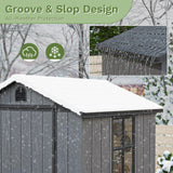 Patiowell Fit-it 4x4 Plastic Storage Garden Shed, Dark Gray angle 6