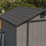 Patiowell Fit-it 4x4 Plastic Storage Garden Shed, Dark Gray angle 9