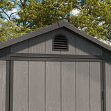 Patiowell Fit-it 4x4 Plastic Storage Garden Shed, Dark Gray angle 10