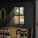 Patiowell Fit-it 4x4 Plastic Storage Garden Shed, Dark Gray angle 11