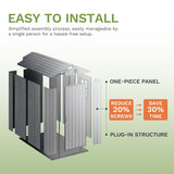 Patiowell Fit-it 4x6 Plastic Storage Shed for Bike, Dark Gray angle 4