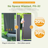 Patiowell 4x8 Plastic Storage Shed, Dark Gray angle 4