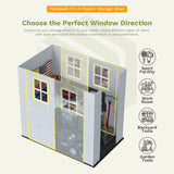 Patiowell Fit-it 4x8 Plastic Storage with Floor, Gray angle 7