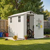 Patiowell Fit-it 4x8 Plastic Storage with Floor, Gray angle 11