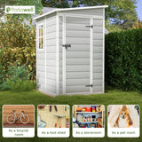 Patiowell 5x4 Plastic Storage Shed, Gray angle 6