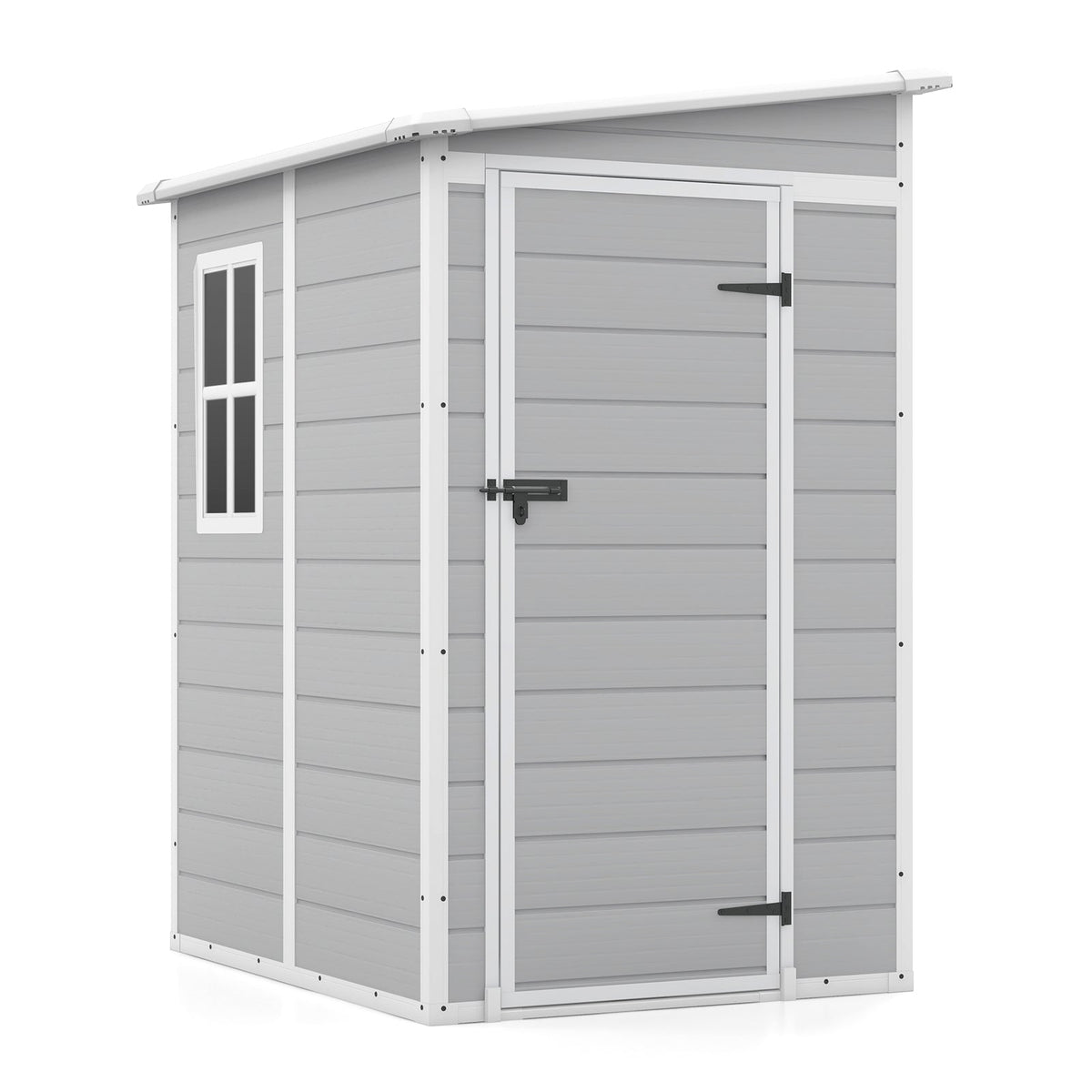 Patiowell 5x4 Plastic Storage Shed, Gray - Noxmow Official Hardware