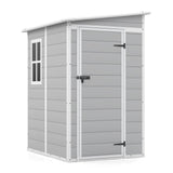Patiowell 5x4 Plastic Storage Shed, Gray angle 1